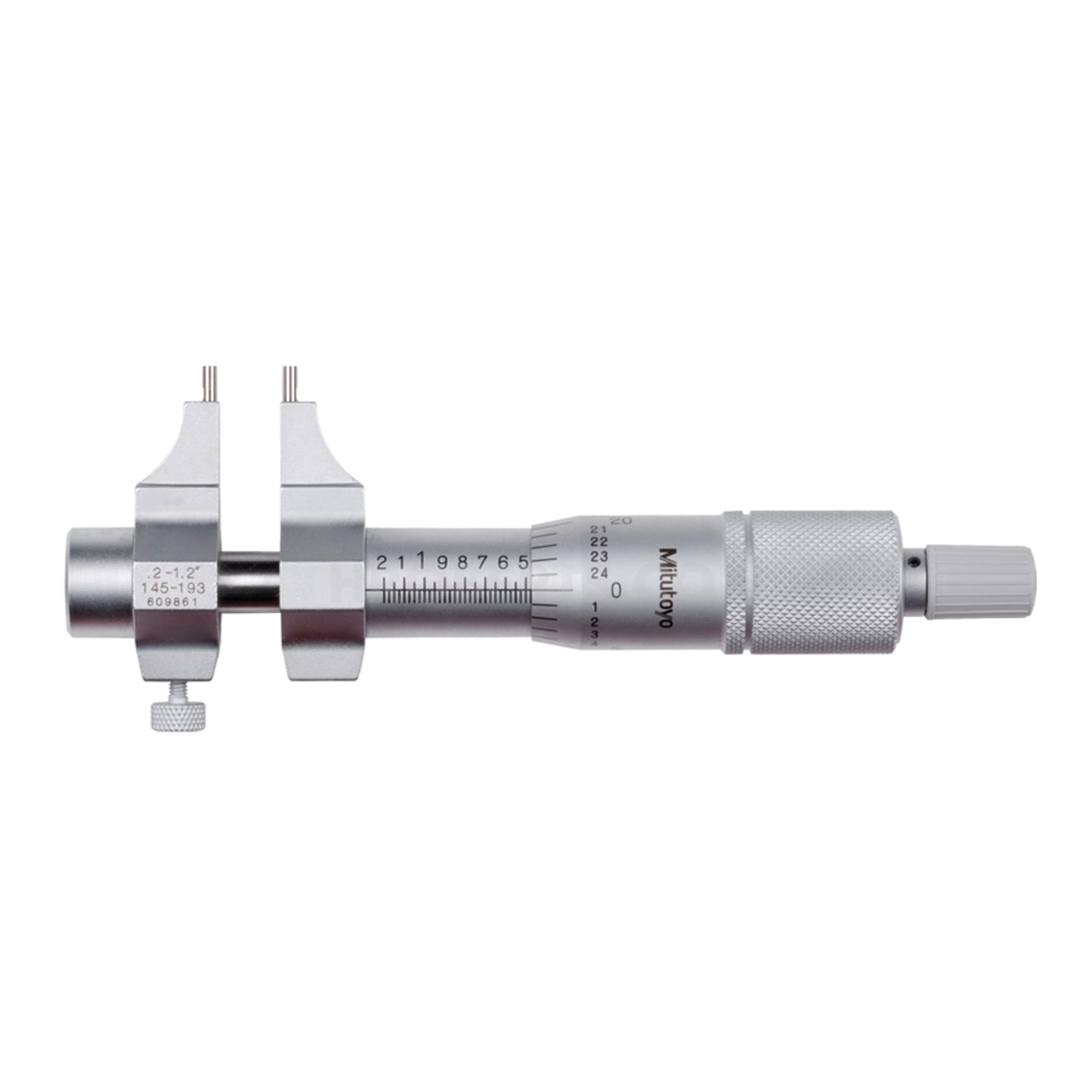 Mitutoyo 145-193 Caliper Jaw Inside Micrometerr, Range 0.2-1.2", Graduation 0.001"