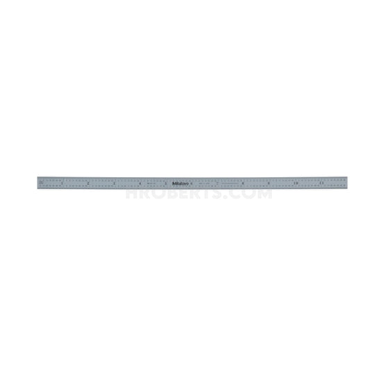 Mitutoyo 182-225 Steel Rule Fully Flexible, Range 12" / 300mm, Graduation 1/32", 1/64", 1mm, 0.5mm