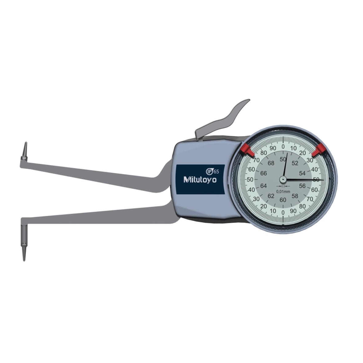 Mitutoyo 209-306 Inside Dial Caliper Gauge, Range 50-70mm, Graduation 0.01mm