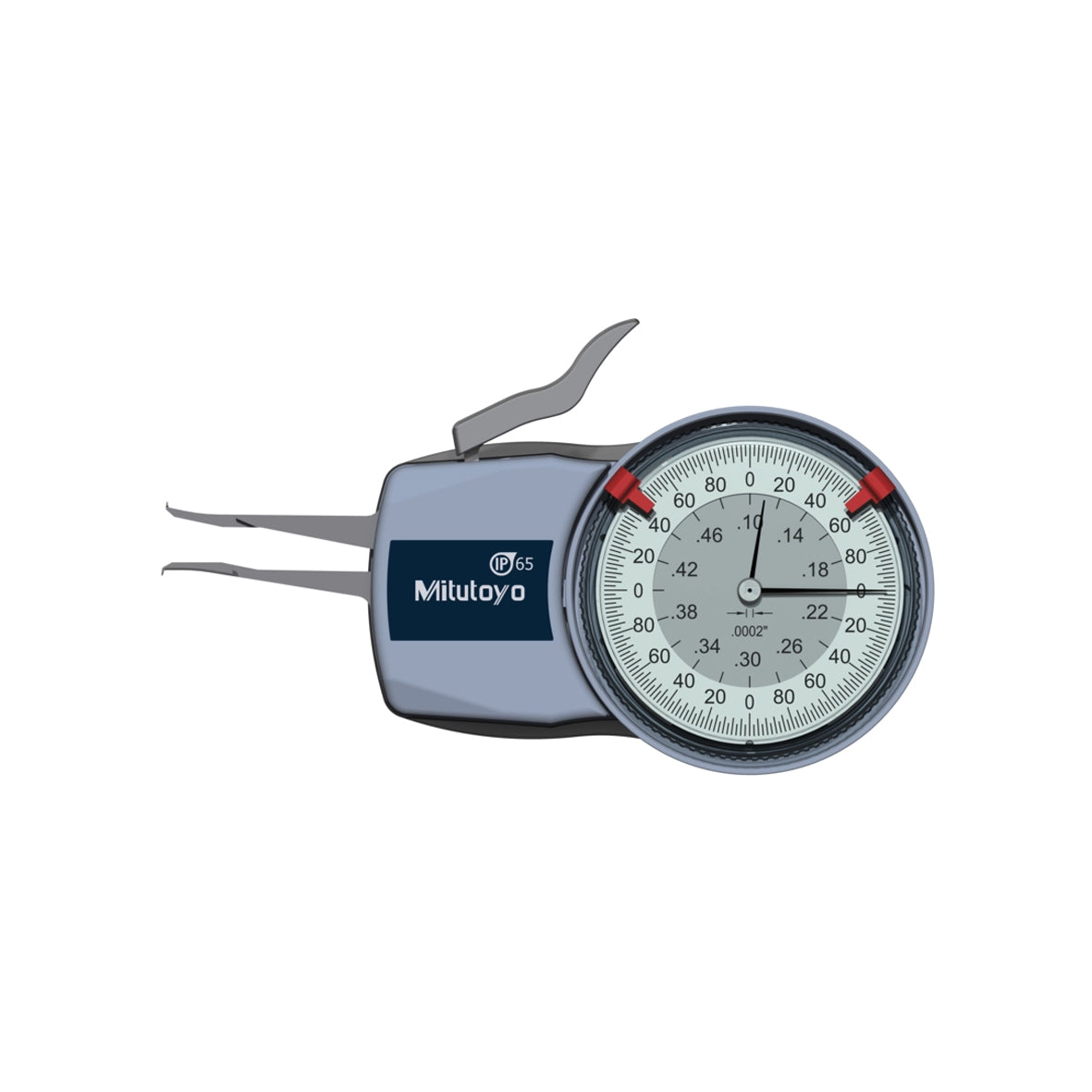 Mitutoyo 209-350 Inside Dial Caliper Gauge, Range 0.1-0.5", Graduation 0.0002"
