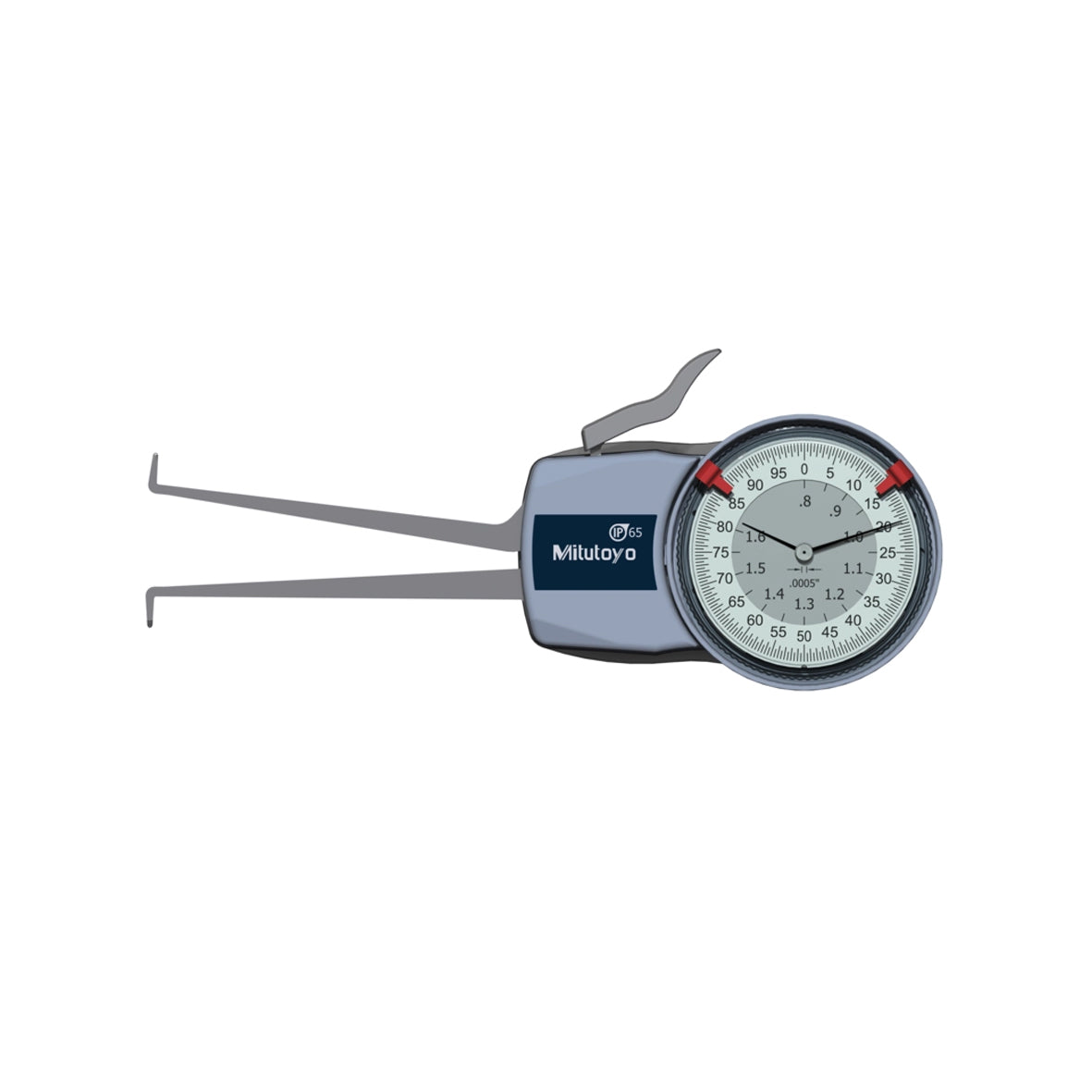 Mitutoyo 209-354 Inside Dial Caliper Gauge, Range 0.8-1.6", Graduation 0.0005"
