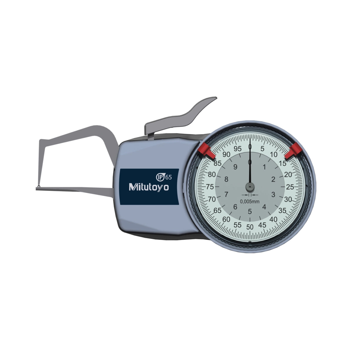 Mitutoyo 209-401 Outside Dial Caliper Gauge, Range 0-10mm, Graduation 0.005mm