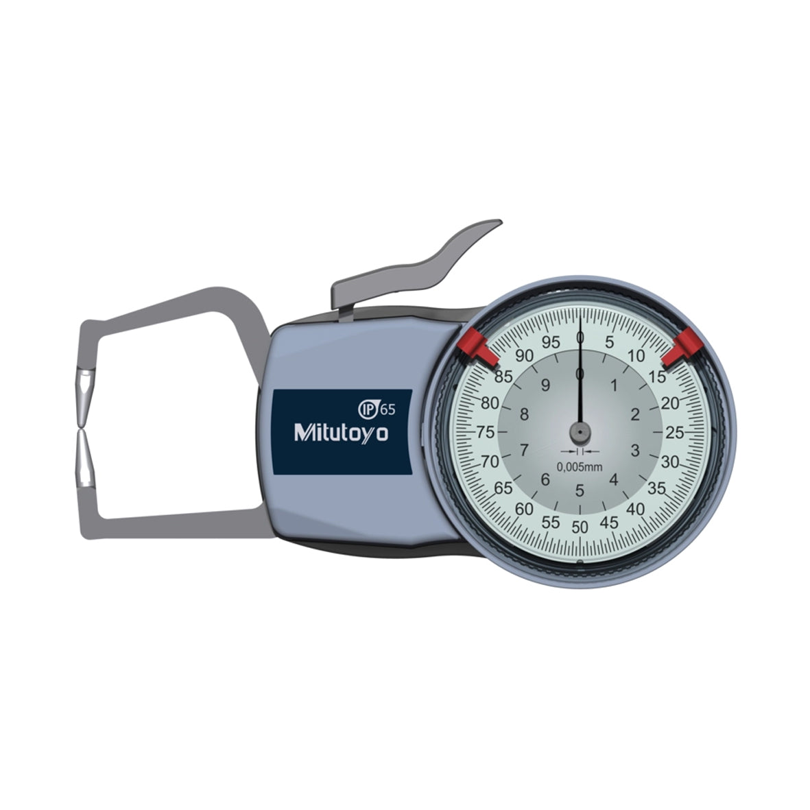Mitutoyo 209-402 Outside Dial Caliper Gauge, Range 0-10mm, Graduation 0.005mm