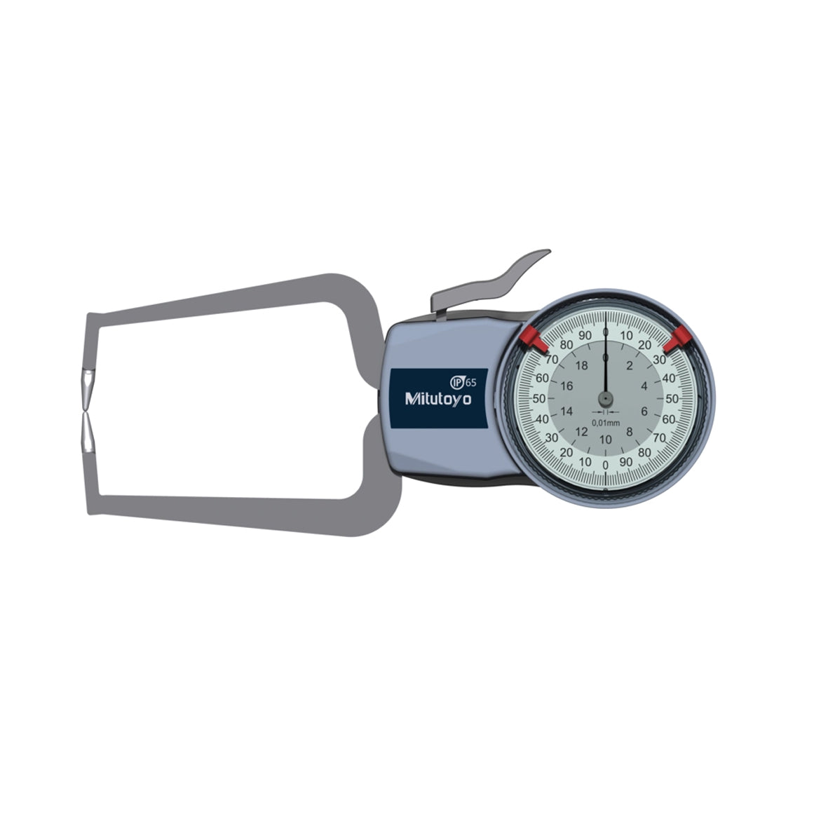 Mitutoyo 209-404 Outside Dial Caliper Gauge, Range 0-20mm, Graduation 0.01mm