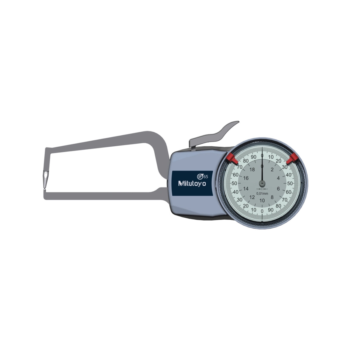 Mitutoyo 209-407 Outside Dial Caliper Gauge, Range 0-20mm, Graduation 0.01mm