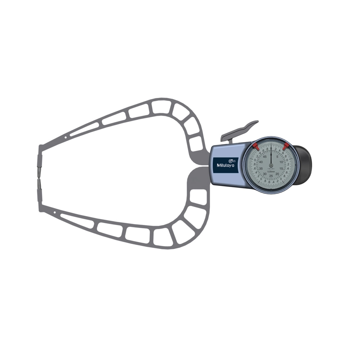 Mitutoyo 209-911 Outside Dial Caliper Gauge, Range 0-50mm, Graduation 0.05mm
