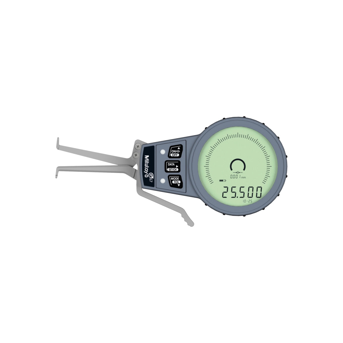 Mitutoyo 209-929 Digimatic Digital Inside Caliper Gauge, Range 10-25mm, Resolution 0.001mm, 0.002mm, 0.005mm, 0.01 mm
