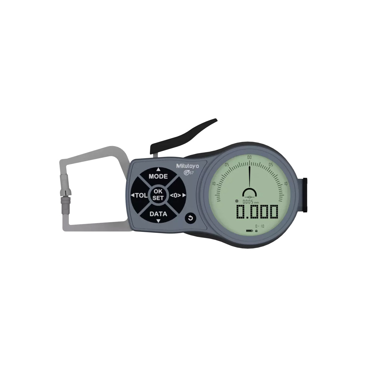 Mitutoyo 209-931 Digimatic Digital Outside Caliper Gauge, Range 0-10mm, Resolution 0.001mm, 0.002mm, 0.005mm,0.01mm, 0.02mm, 0.05mm