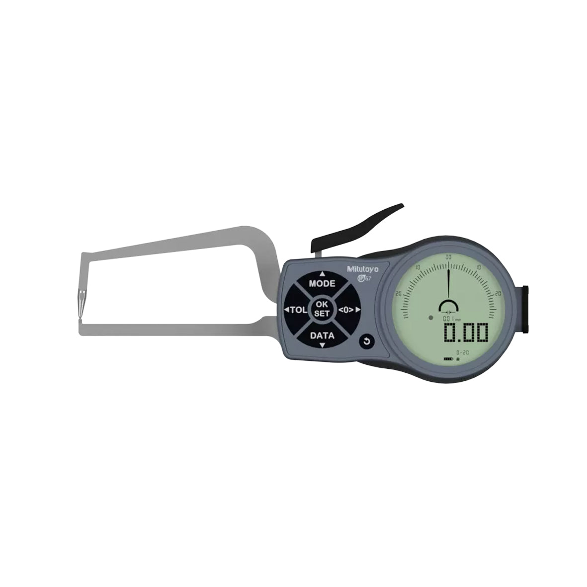 Mitutoyo 209-933 Digimatic Digital Outside Caliper Gauge, Range 0-20mm, Resolution 0.001mm, 0.002mm, 0.005mm,0.01mm, 0.02mm, 0.05mm