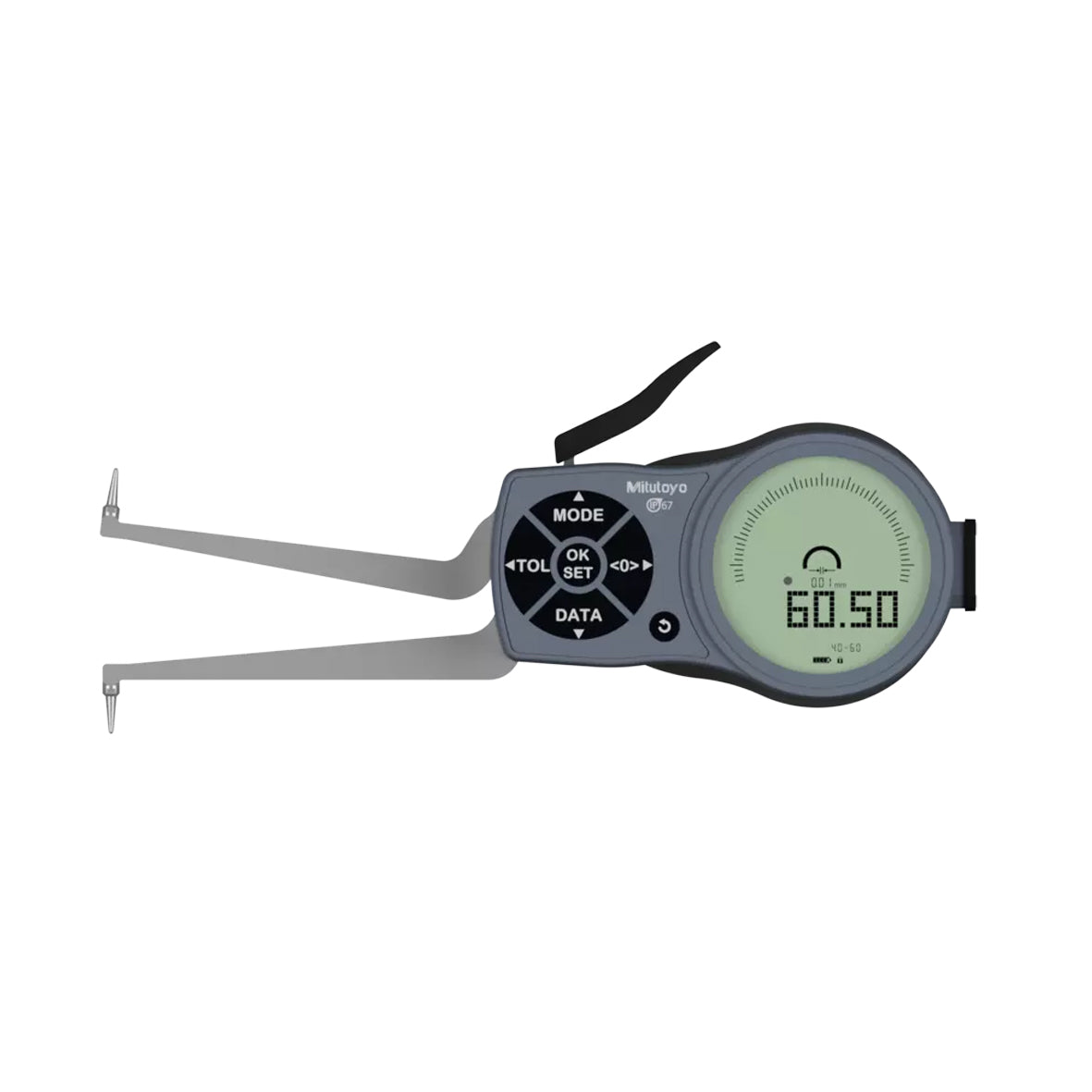 Mitutoyo 209-939 Digimatic Digital Inside Caliper Gauge, Range 40-60mm, Resolution 0.001mm, 0.002mm, 0.005mm,0.01mm, 0.02mm, 0.05mm