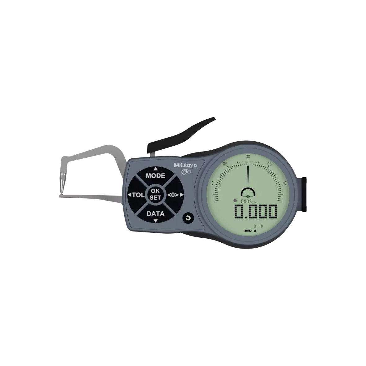 Mitutoyo 209-943 Digimatic Digital Outside Caliper Gauge, Range 0-10mm, Resolution 0.001mm, 0.002mm, 0.005mm,0.01mm, 0.02mm, 0.05mm