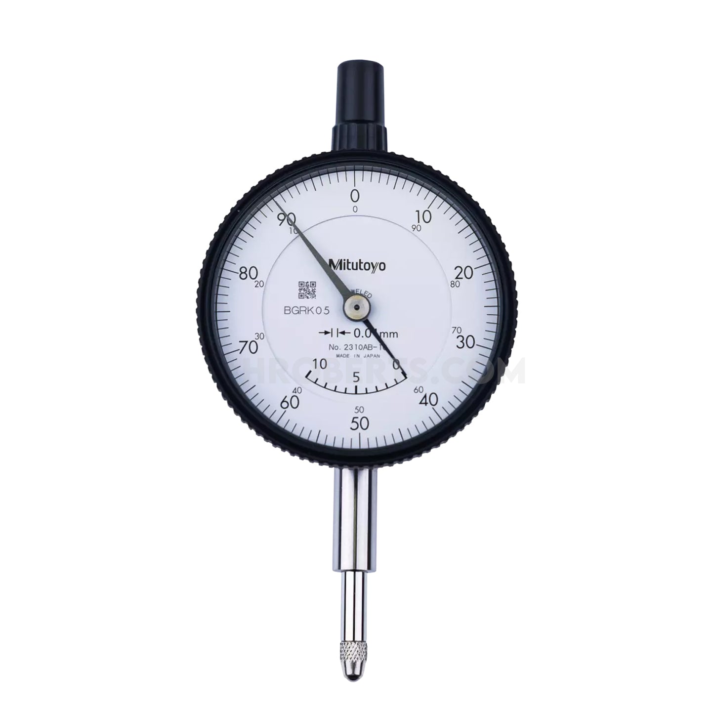 Mitutoyo 2310A-10 Dial Indicator, Graduation 0.01mm, Range 10mm, Scale 0-100, Bezel Diameter 57mm