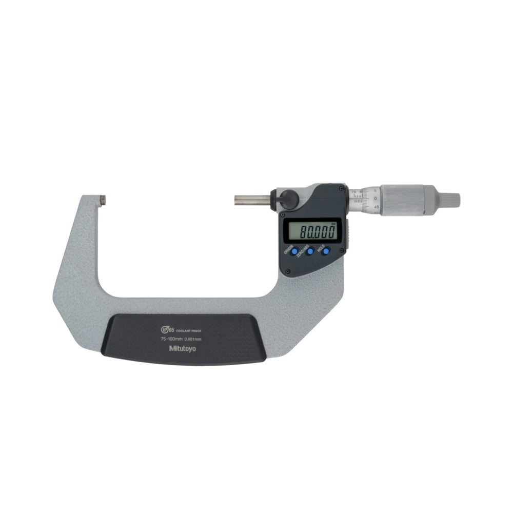 Mitutoyo 293-237-30 Digimatic Digital Micrometer, Range 75-100mm, Resolution 0.001mm, IP65, with SPC Data Output