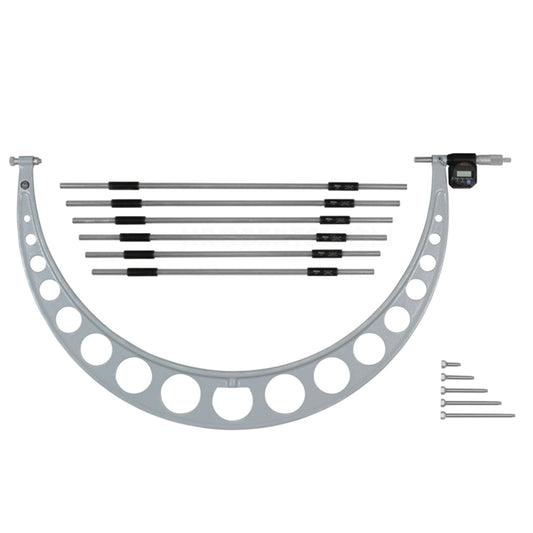 Mitutoyo 340-722 Digimatic Digital Interchangeable Anvil Micrometer, Range 24-30" /  609.6-762.0mm, Resolution 0.0001" / 0.001mm with SPC Data Output