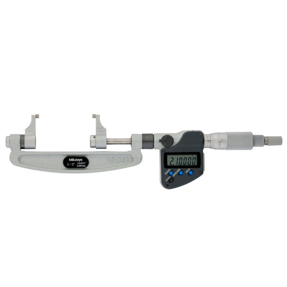 Mitutoyo 343-352-30 Digimatic Caliper Jaw Micrometer, Range 2-3" / 50.8 - 76.2mm, Resolution 0.00005" / 0.001mm with SPC Data Output