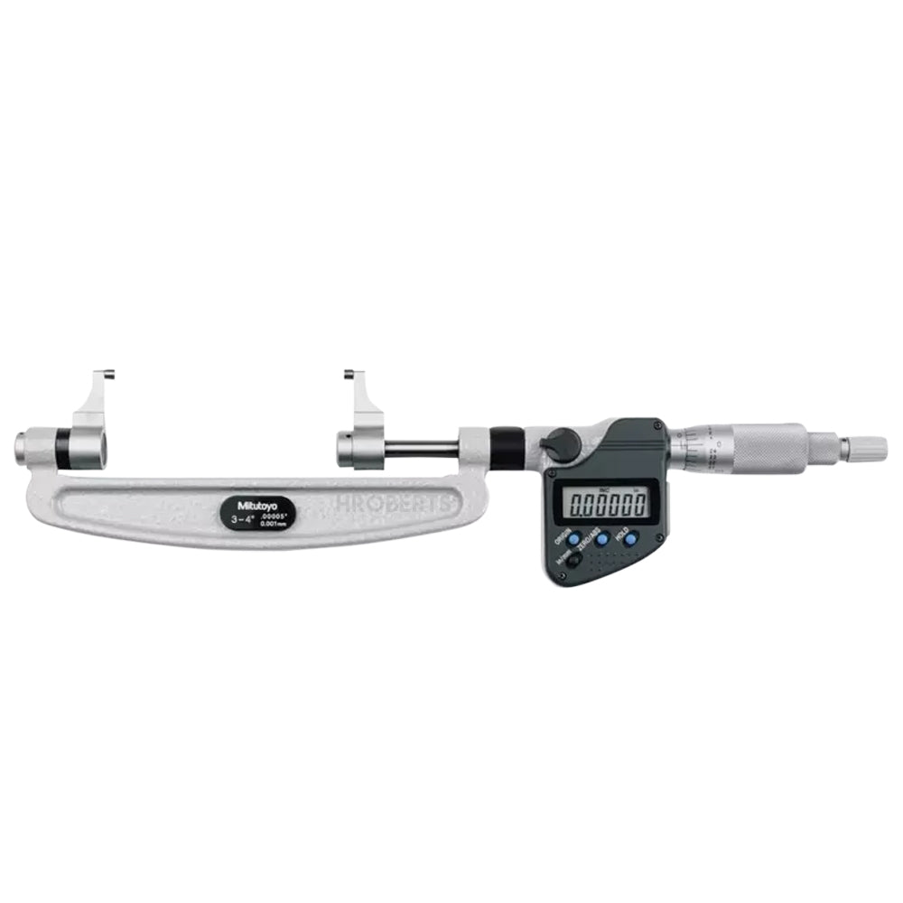 Mitutoyo 343-353-30 Digimatic Caliper Jaw Micrometer, Range 3-4" / 76.2 - 101.6mm, Resolution 0.00005" / 0.001mm with SPC Data Output
