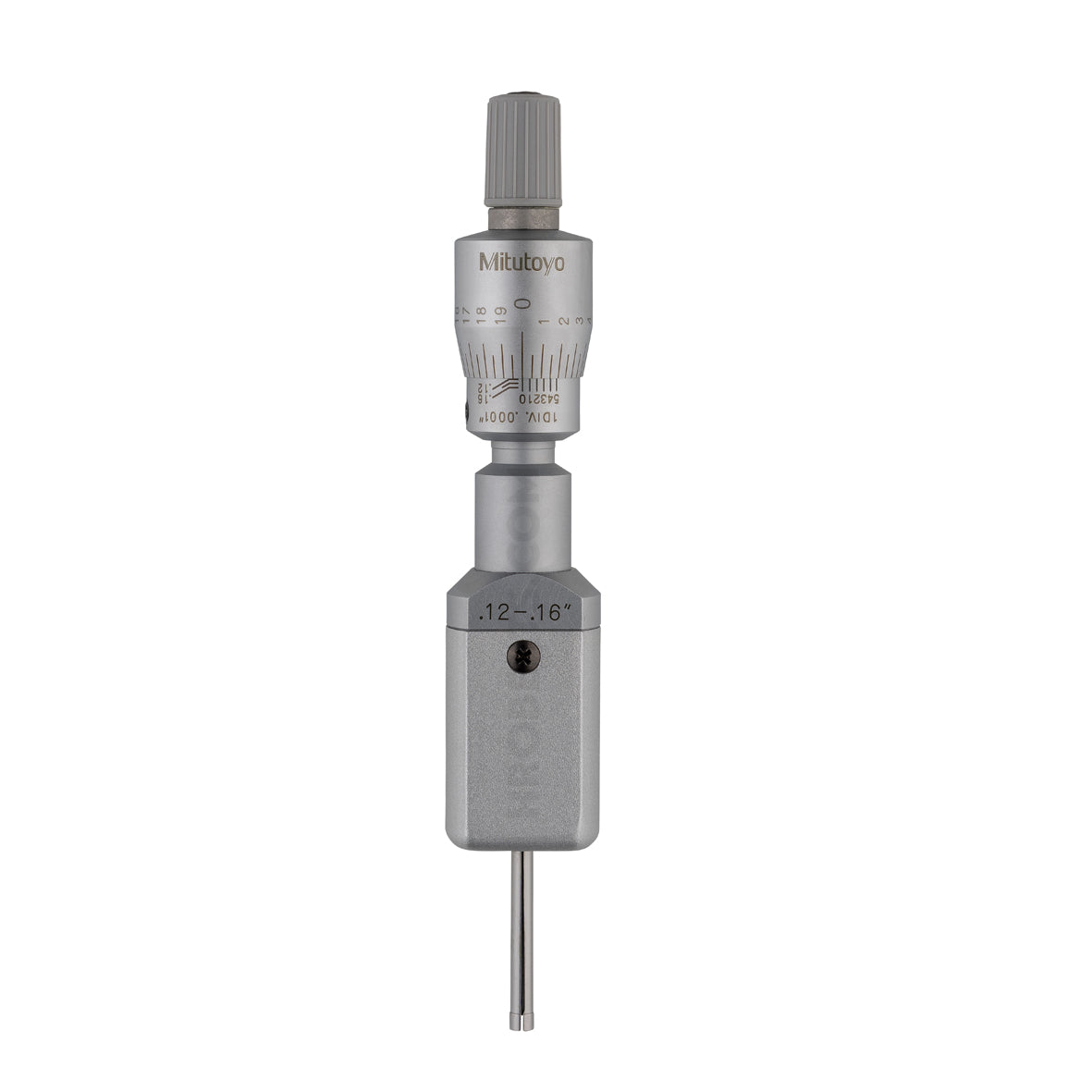 Mitutoyo 368-023 Holtest Bore Micrometer, 2-Point Contact, Range 0.12-0.16", Graduation 0.0001"