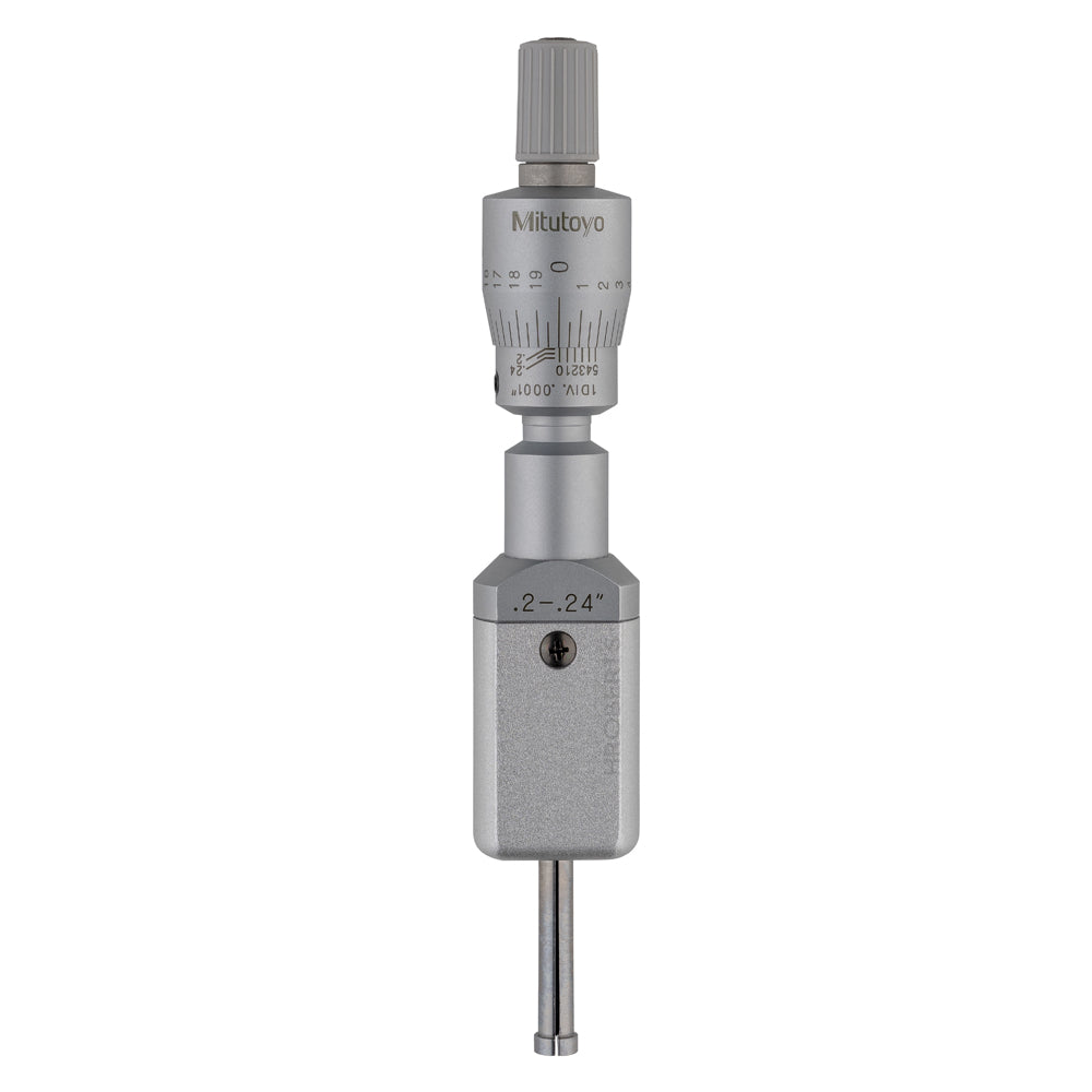 Mitutoyo 368-025 Holtest Bore Micrometer, 2-Point Contact, Range 0.2-0.24", Graduation 0.0001"