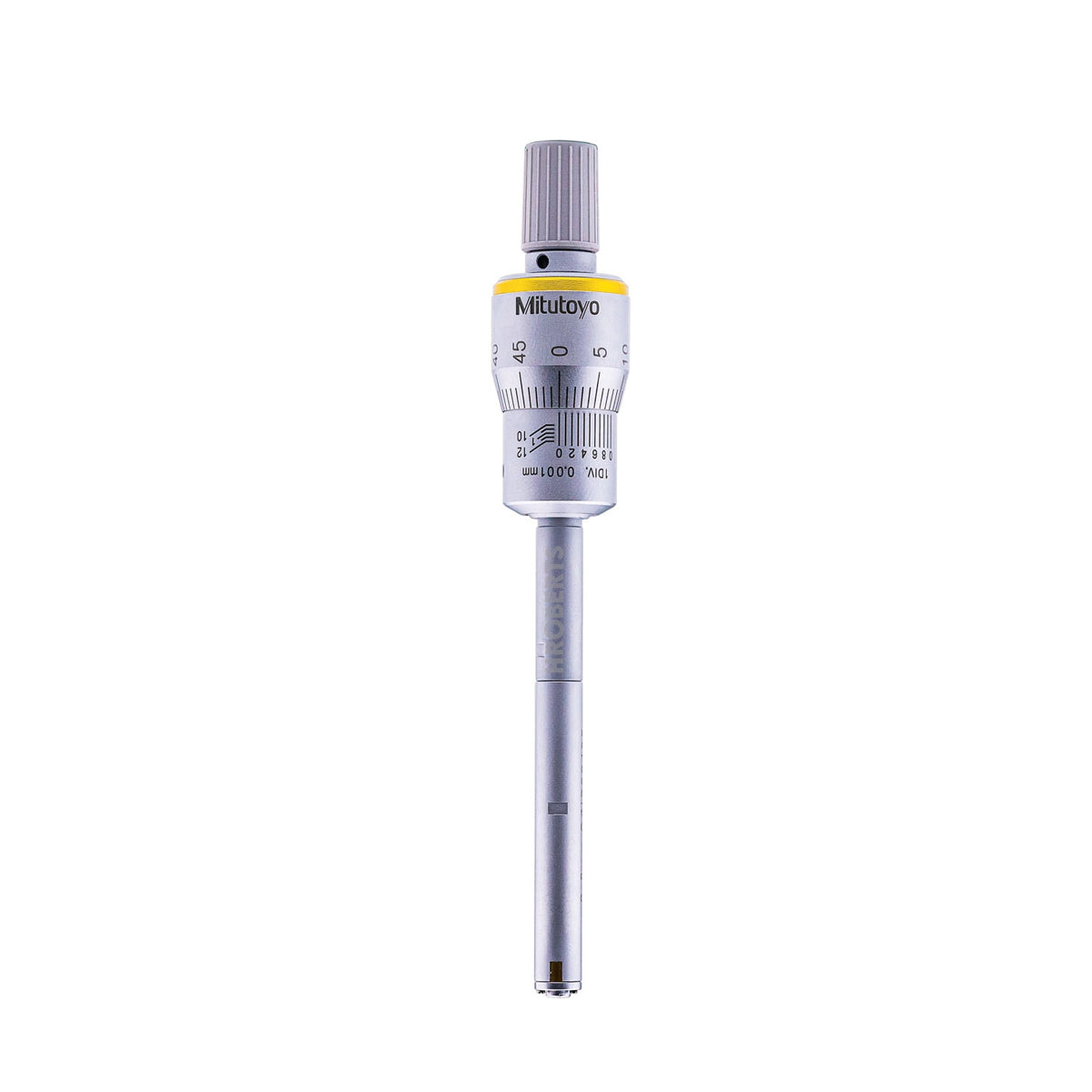 Mitutoyo 368-163 Holtest Bore Micrometer, 3-Point Contact, Range 10-12mm, Graduation 0.001mm