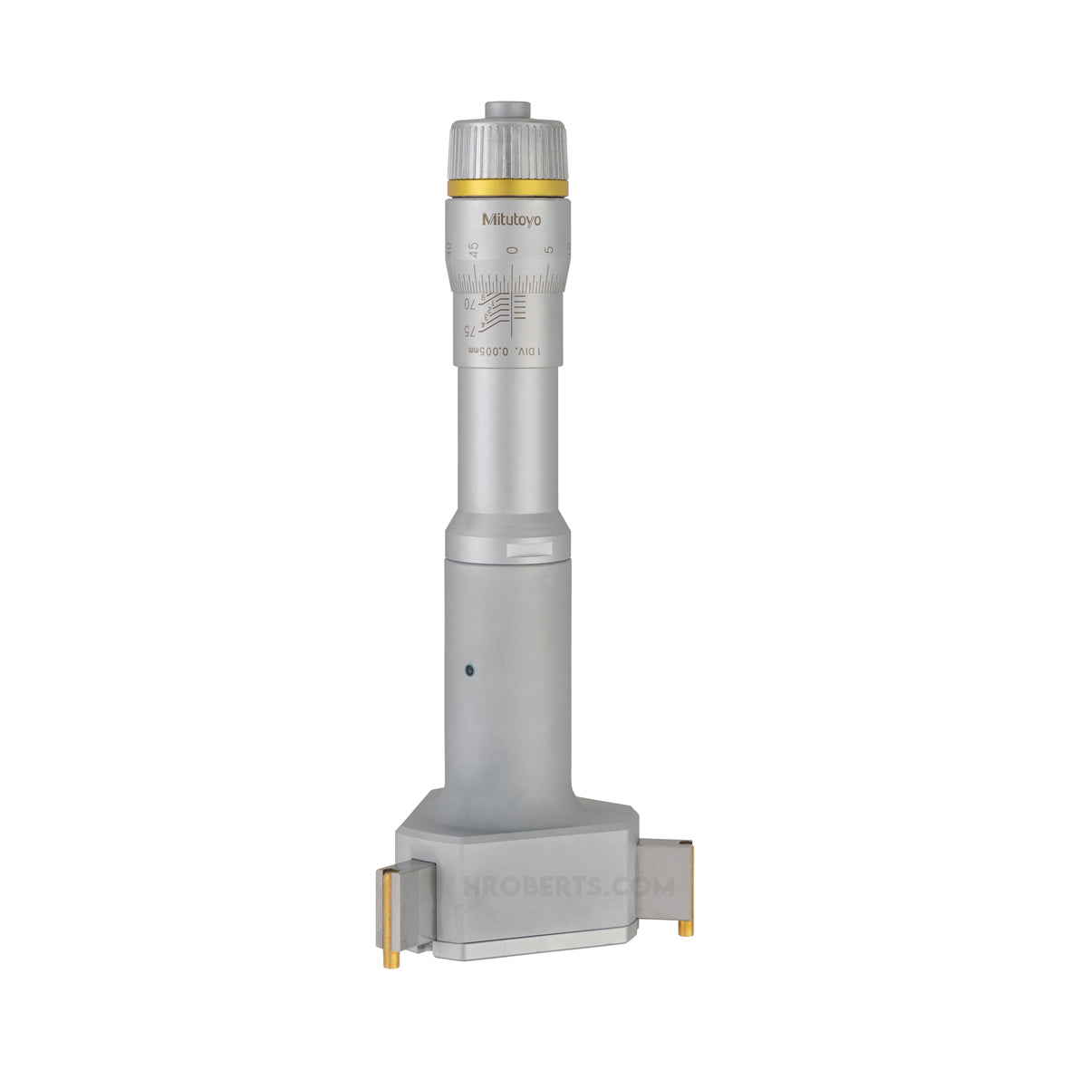 Mitutoyo 368-171 Holtest Bore Micrometer, 3-Point Contact, Range 62-75mm, Graduation 0.005mm