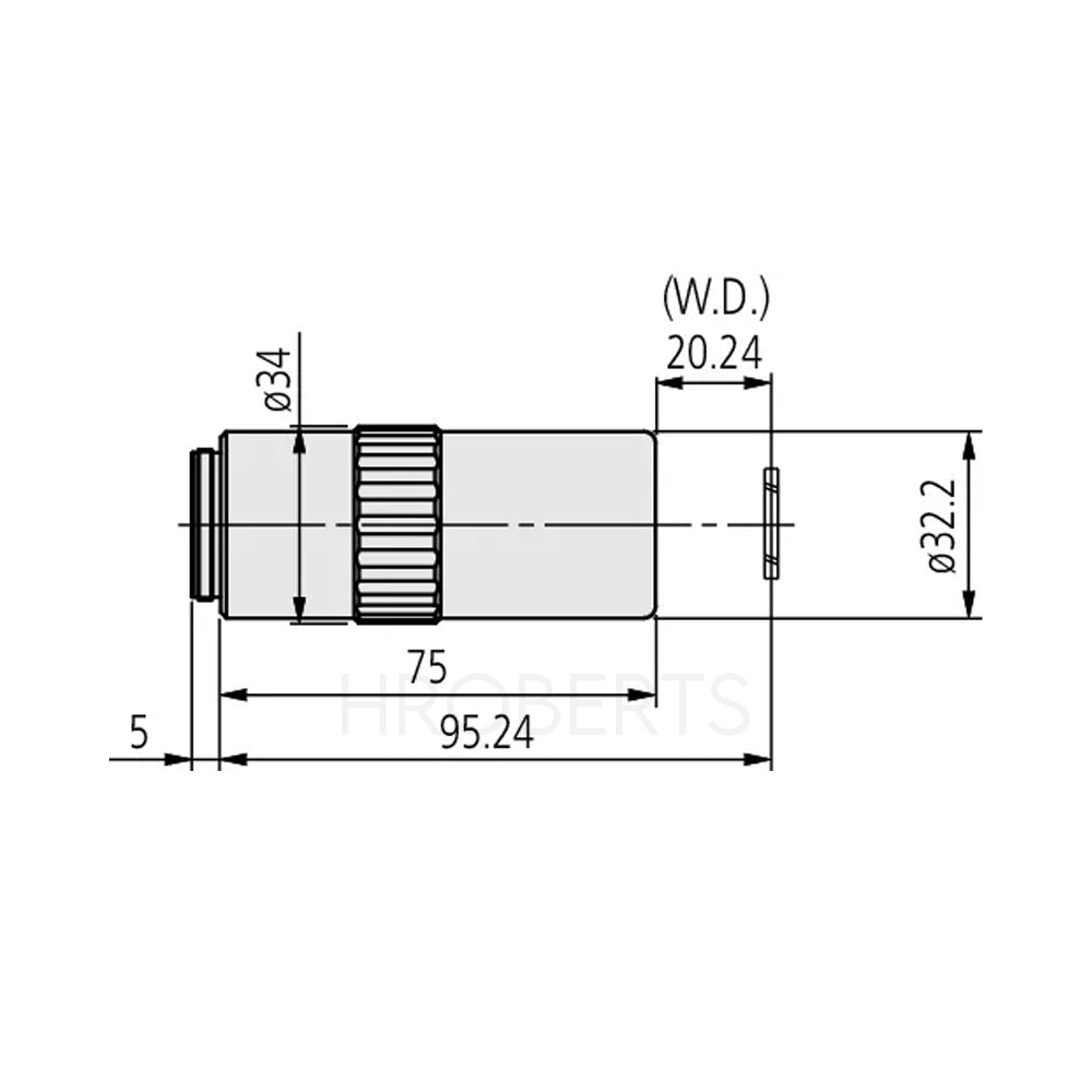 Mitutoyo 378-821-16 LCD Plan Apo NIR 20X(t0.7) Objective for bright-field observation in near-infrared range with cover glass compensation