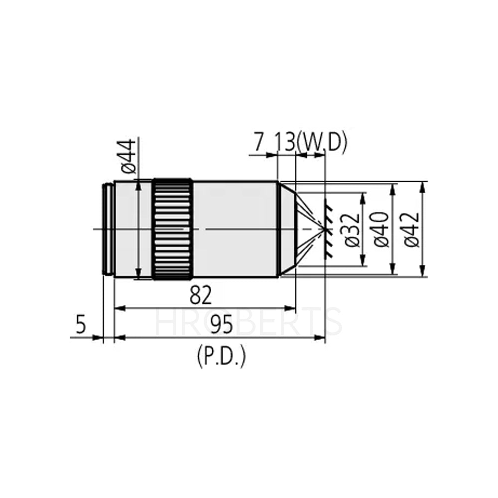 Mitutoyo 378-835-7 BD Plan Apo 50X Objective for bright/dark-field observation in visible range