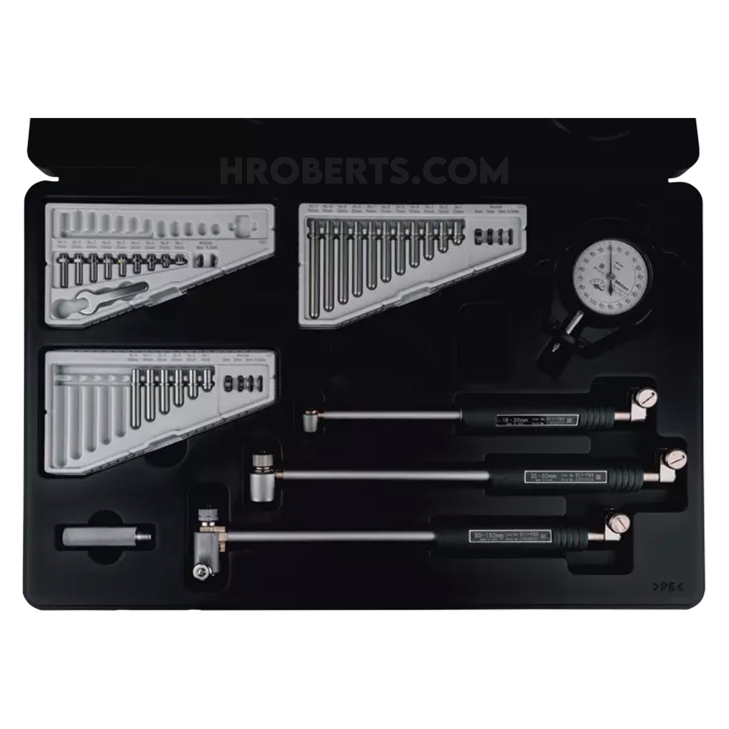 Mitutoyo 511-922-20 Bore Gauge Set Range 18-150mm, Graduation 0.001mm, Probe Depth 100mm / 150mm