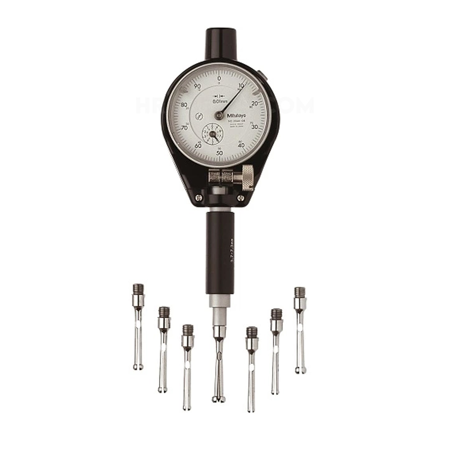 Mitutoyo 526-120-20 Small Hole Bore Gauge, Range 0.40-0.70", Graduation 0.0005", Probe Depth 2.42"