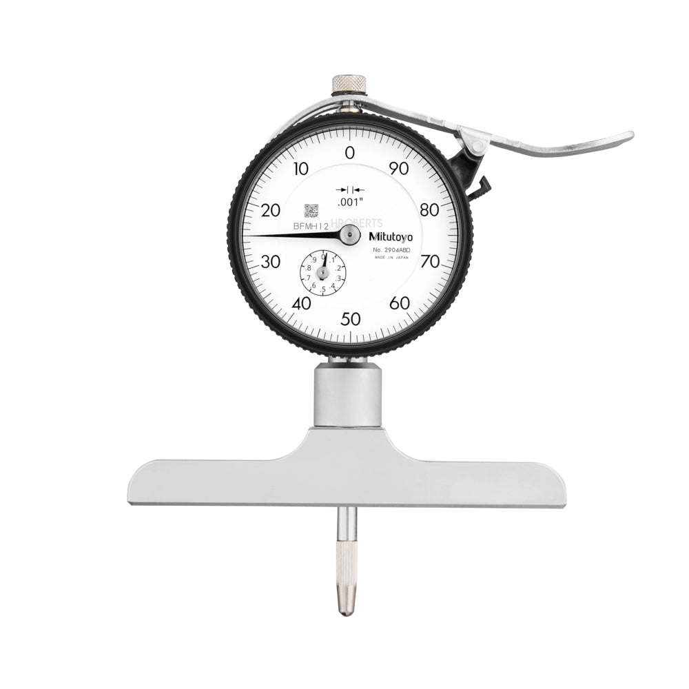 Mitutoyo 7218A Dial Indicator Depth Gauge, Range 0-8", Graduation 0.0005", Base 4" x 0.63"