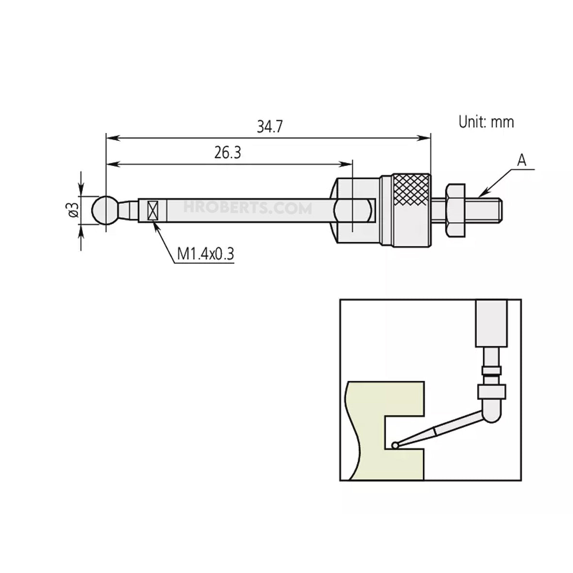 Mitutoyo 900393 Lever Contact Point