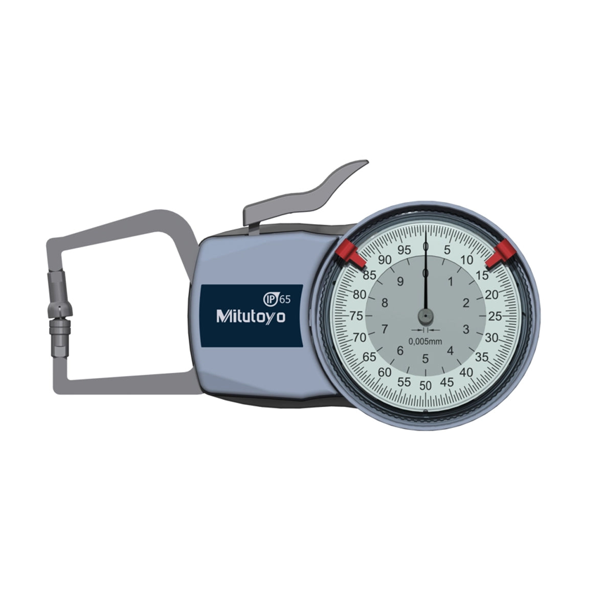 Mitutoyo 209-403 Outside Dial Caliper Gauge, Range 0-10mm, Graduation 0.005mm