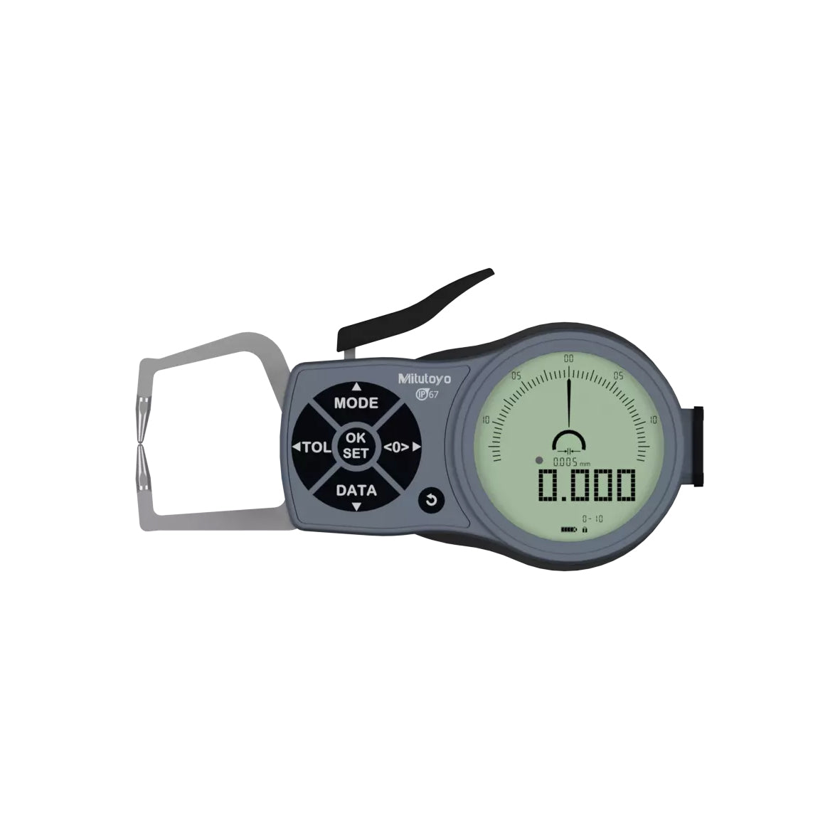 Mitutoyo 209-930 Digimatic Digital Outside Caliper Gauge, Range 0-10mm, Resolution 0.001mm, 0.002mm, 0.005mm,0.01mm, 0.02mm, 0.05mm