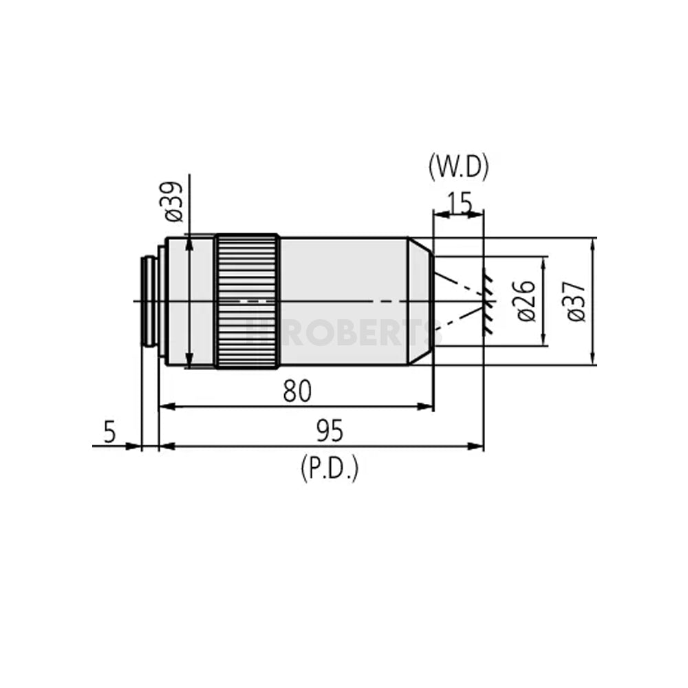 Mitutoyo 378-788-15 M Plan Apo HR 10X High resolution objective for bright-field observation in visible range