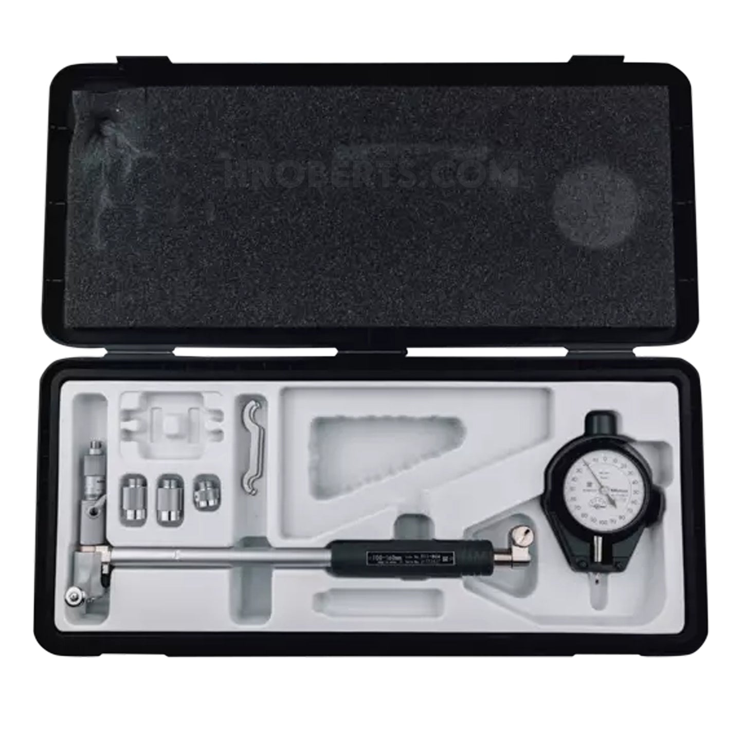 Mitutoyo 511-824-20 Micrometer Head Bore Gauge, Range 100-160mm, Graduation 0.001mm, Probe Depth 150mm