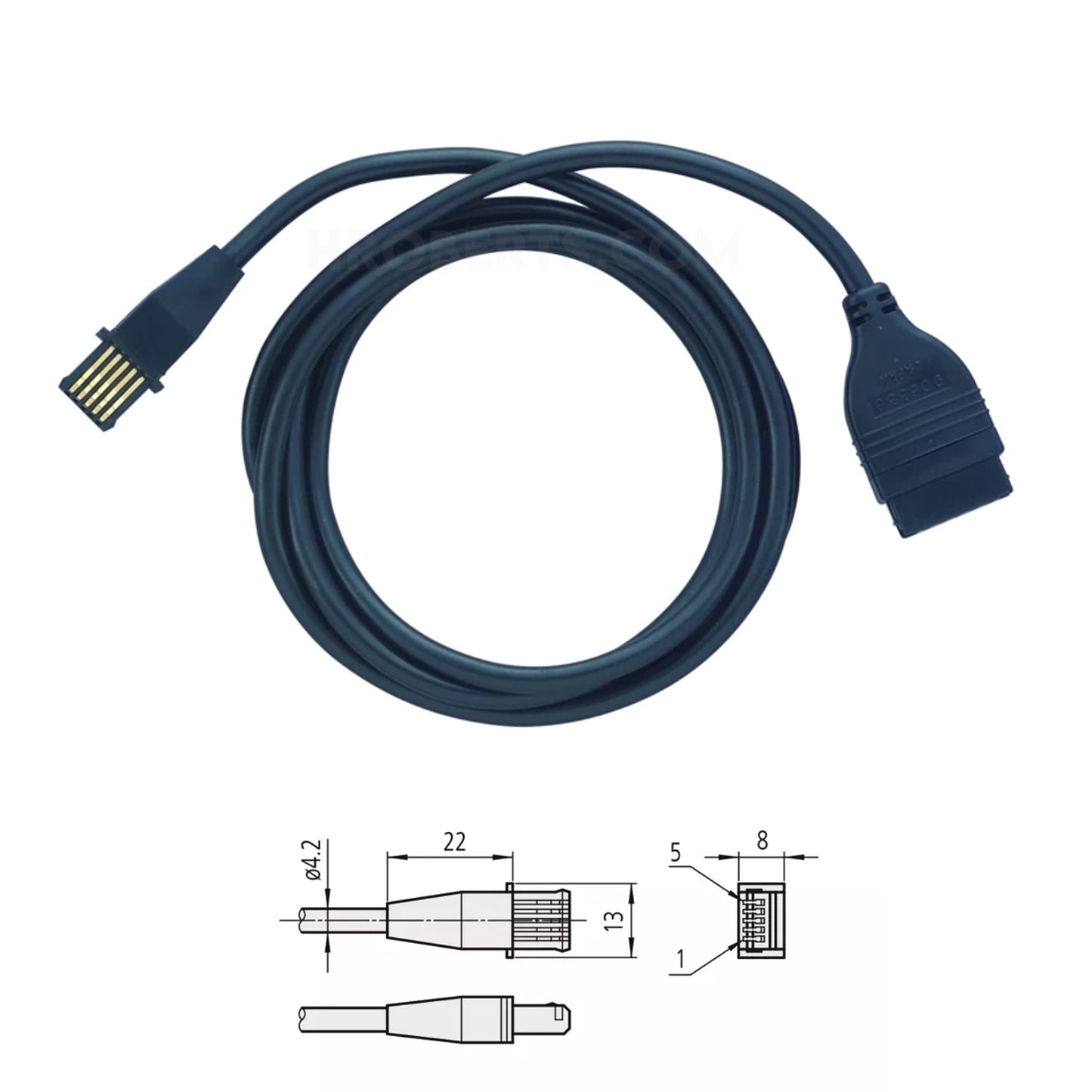 Mitutoyo 905338 Digimatic Signal Cable Straight e.g. for ID-C Indicator, Length 1 Metre