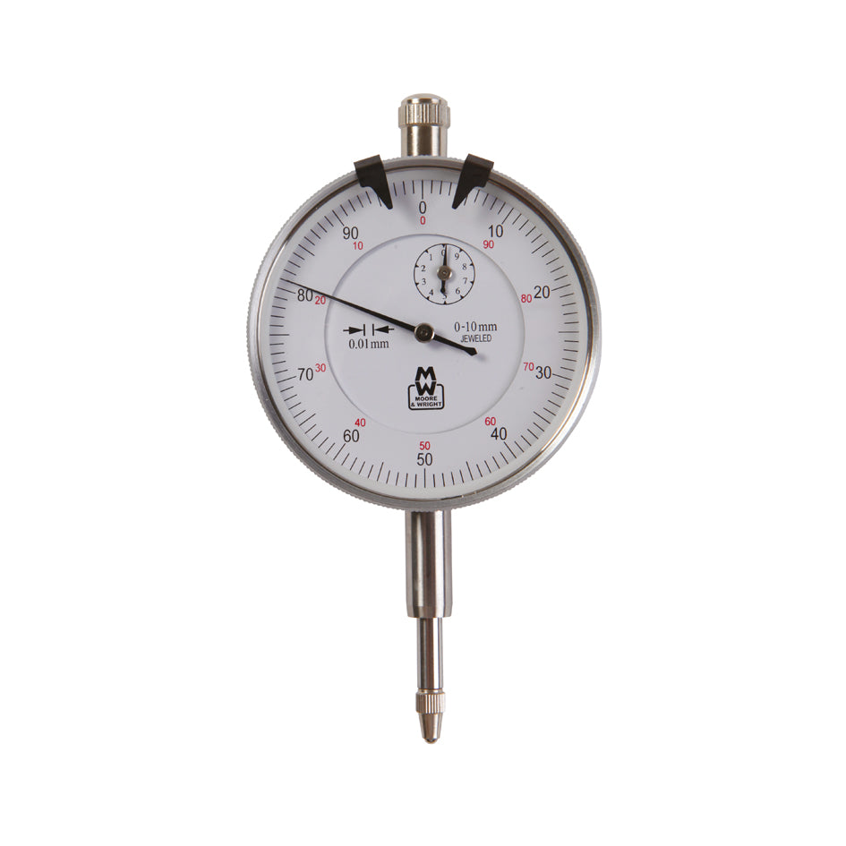 Moore & Wright MW400-05 Dial Indicator, Graduation 0.01mm, Range 10mm, Scale 0-100, Bezel Diameter 58mm