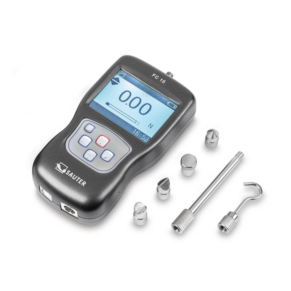 Sauter FC50 Compact Digital Force Gauge 0-50N Range, for Tensile and Compressive Force Measurement