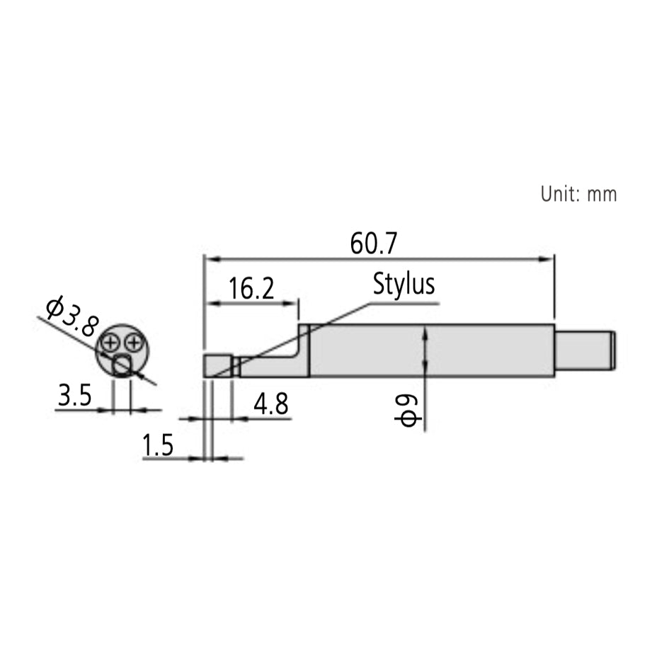 Mitutoyo 178-392 Small Hole Detector, 5µm, 90°