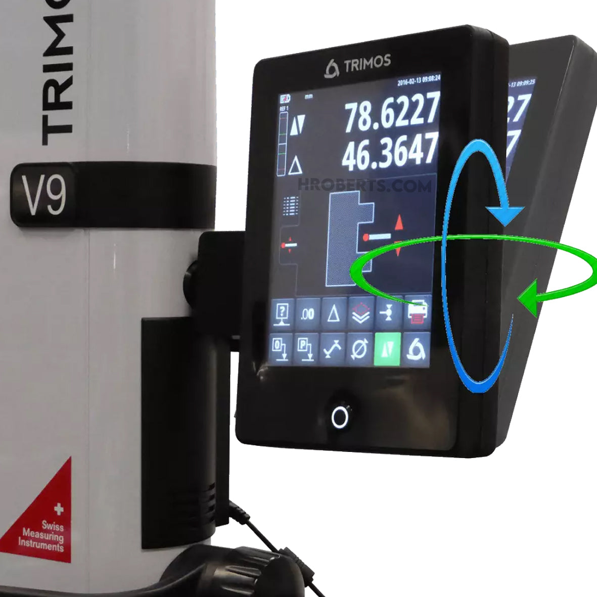 Trimos 20-V9-400 Digital 2D Height Gauge V9 Plus Motorised Range 0 - 406mm / 0 - 16", Motorised, 2D Programming Statistics with Air Cushion