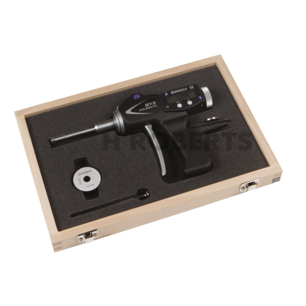 Bowers XTH6I-BT Digital Pistol Grip Bore Gauge, Range 1/4-5/16", Resolution 0.00005", 3-Point Contact with Bluetooth, Supplied with Setting Ring and Ukas Certificate