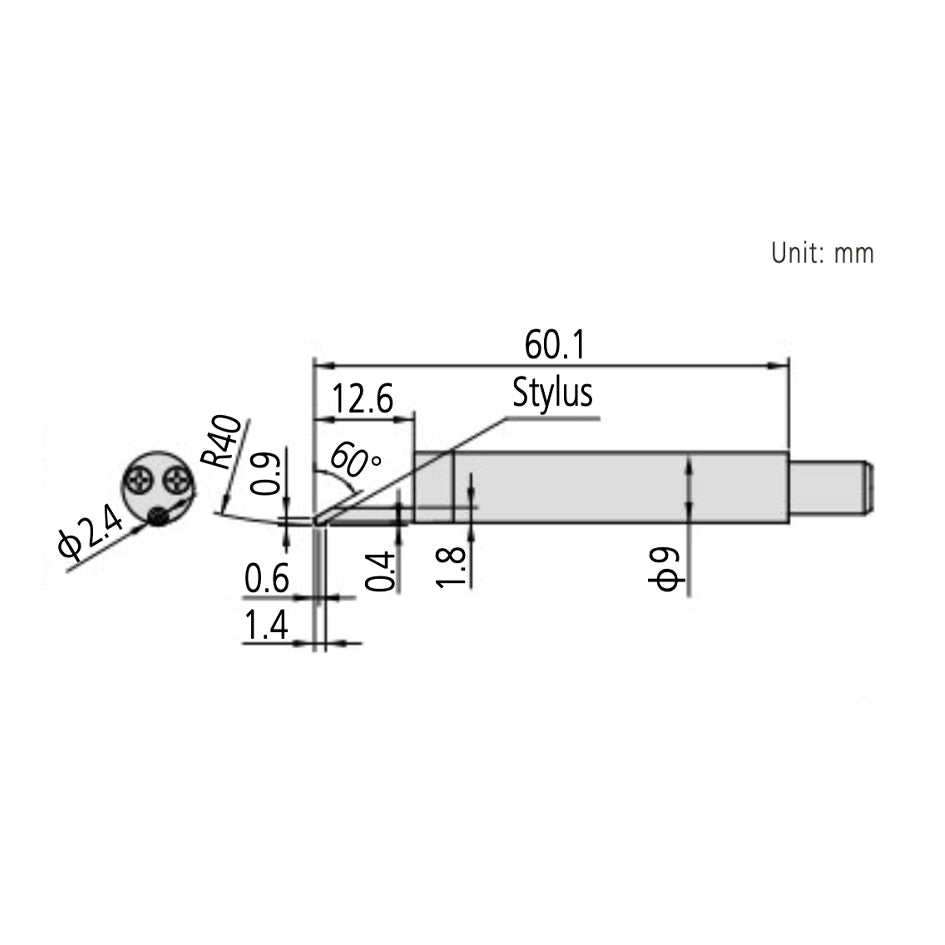 Mitutoyo 178-398 Gear-tooth surface Detector, 5µm, 90°