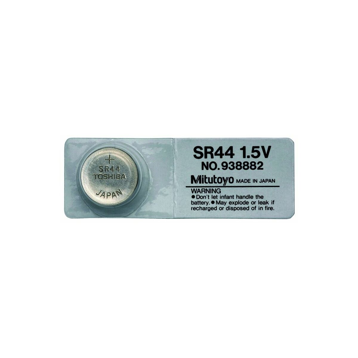 Mitutoyo 938882 Button Type Silver Oxide Battery SR44