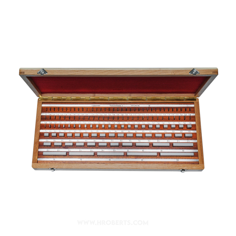 Tesa 0651535011 Gauge Block Set, Metric M122, Grade 0, Ceramic