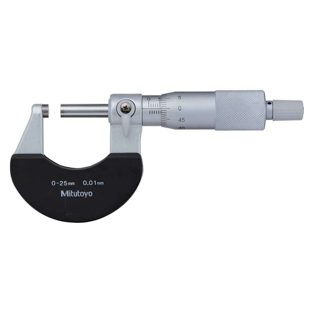 Mitutoyo 102-301 Micrometer, Range 0-25mm, Graduation 0.01mm