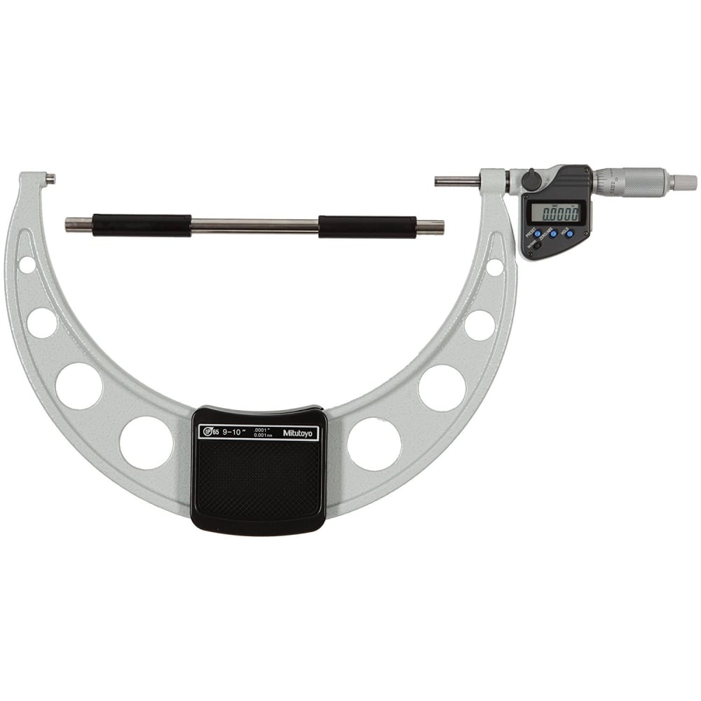 Mitutoyo 293-355-30 Digimatic Digital Micrometer, Range 9-10" / 228.6-254mm, Resolution 0.0001" / 0.001mm, IP65, with SPC Data Output