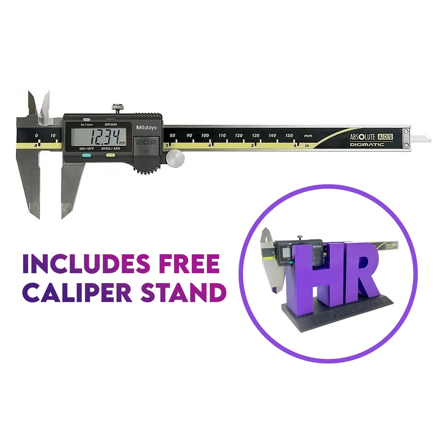 Mitutoyo 500-196-30 Digital Caliper, 0-150mm / 0-6" Range, Digimatic, Resolution 0.01mm / 0.0005", Absolute System