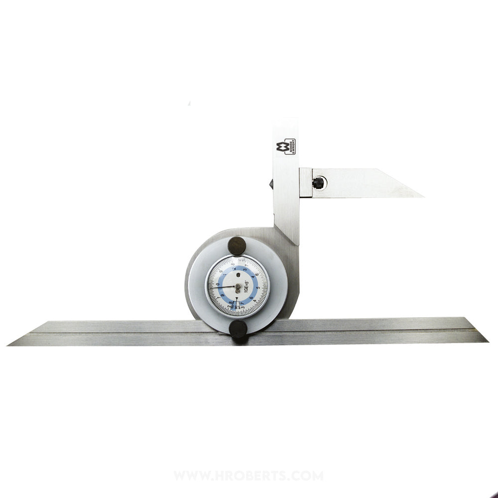 Moore & Wright MW510-01 Universal Dial Bevel Protractor, Range 360 Degrees, Blade Length 150mm / 6" and 300mm / 12"