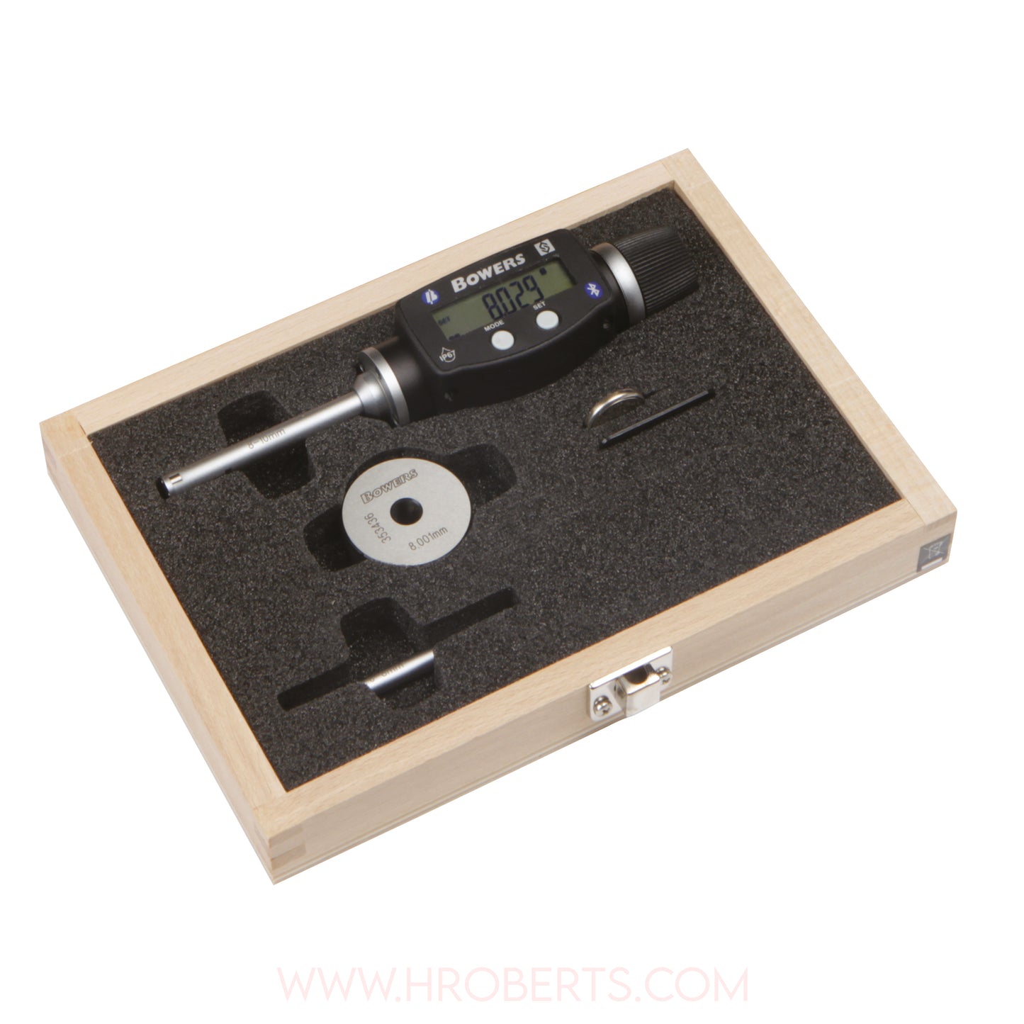 Bowers SXTD3I-BT Digital Bore Gauge Set, Range 1/4-3/8", Resolution 0.00005", 3-Point Contact with Bluetooth, Supplied with Setting Ring and Ukas Certificate