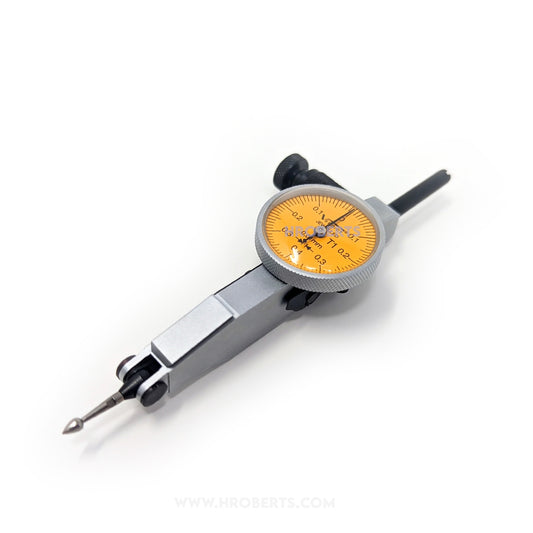 Verdict 05-1001 T1 Metric Lever Dial Indicator Horizontal Type, Graduation 0.01mm, Range 0.8mm, Scale 0-0.4-0, Stylus Length 13.7mm, Bezel Diameter 25mm