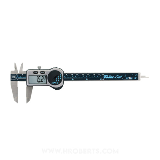 Tesa 00530319 Twin-Cal Digital Caliper, Range 0-150mm / 0-6", Resolution 0.01mm / 0.0005"